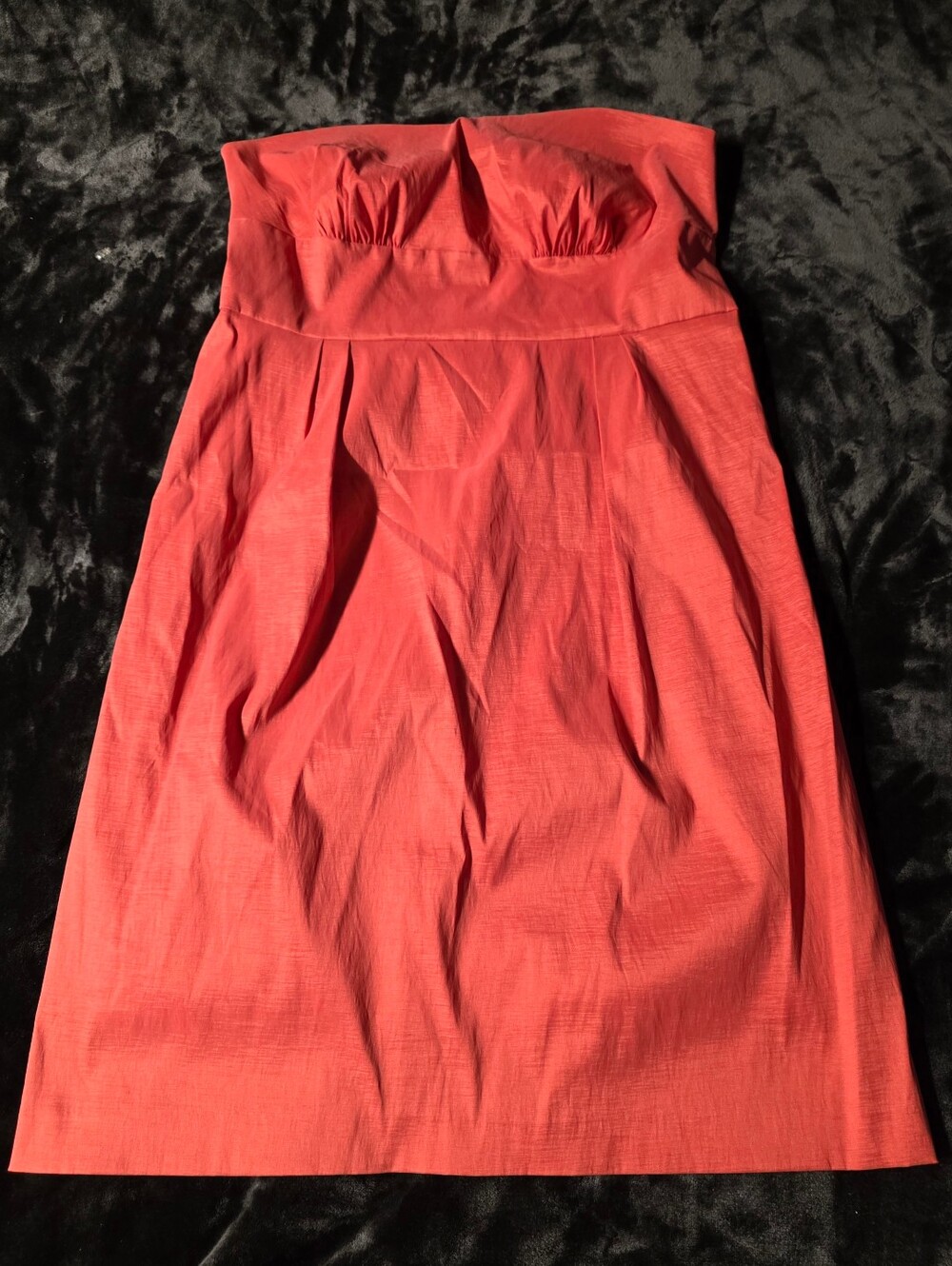 Merona Strapless Coral-Red A-Line Dress